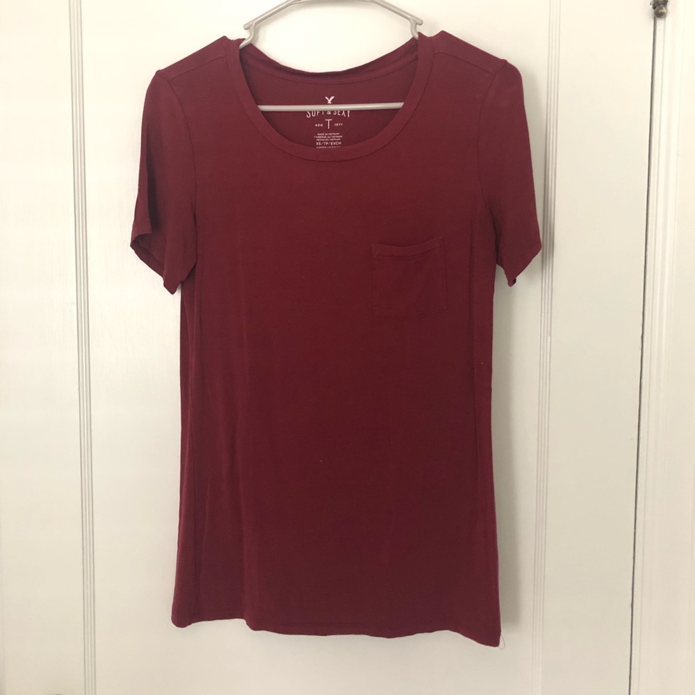 Maroon Pocket Tee